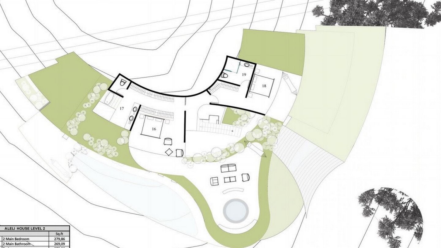 7224-Le plan de la villa à l'étage