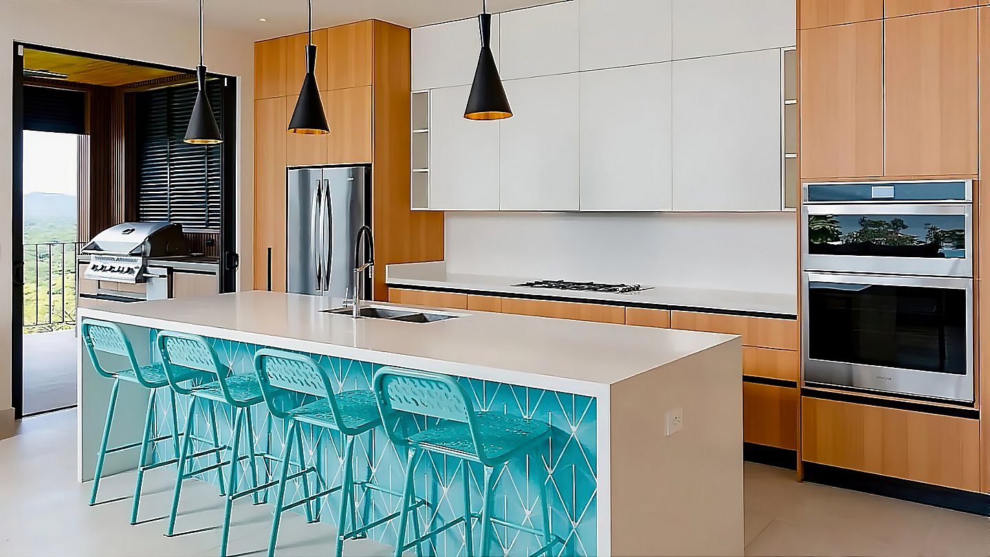 12038-Gros plan sur la cuisine ouverte