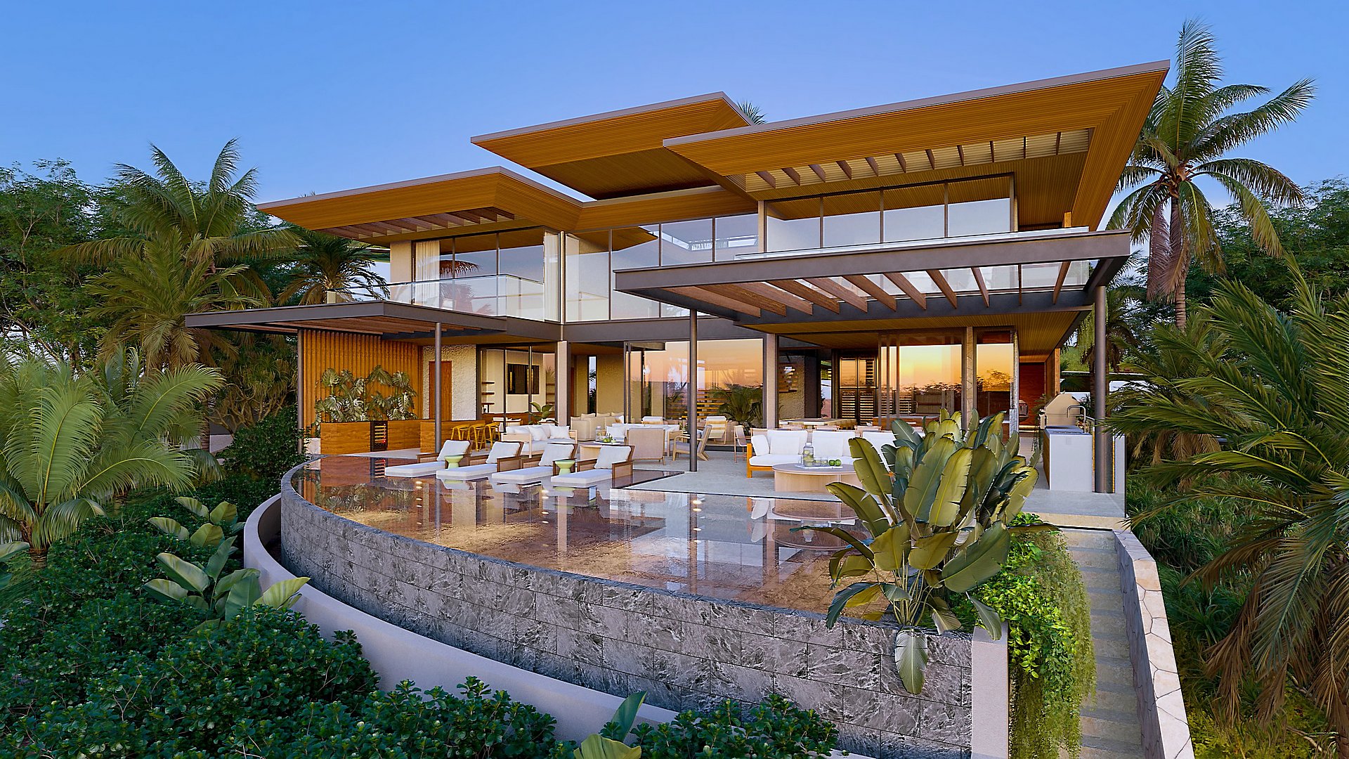 12118-La villa d'architecte en vente dans un domaine privé de luxe à Flamingo au Costa Rica