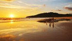 4465-L'immense plage de Playa Grande au coucher de soleil