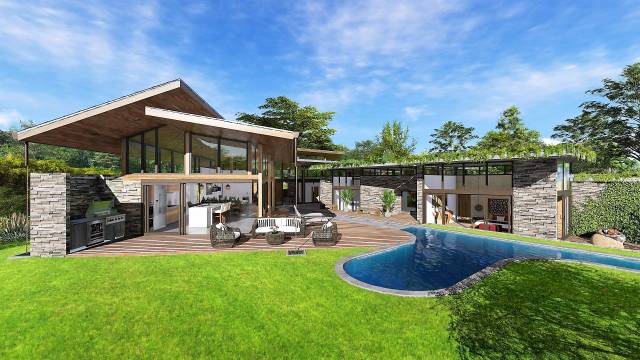 Villa neuve en vente à Playa Grande, agréablement située dans un domaine privé.