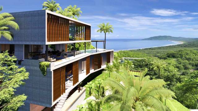Villa d'architecte à vendre au Costa Rica avec vue panoramique sur l'océan Pacifique...