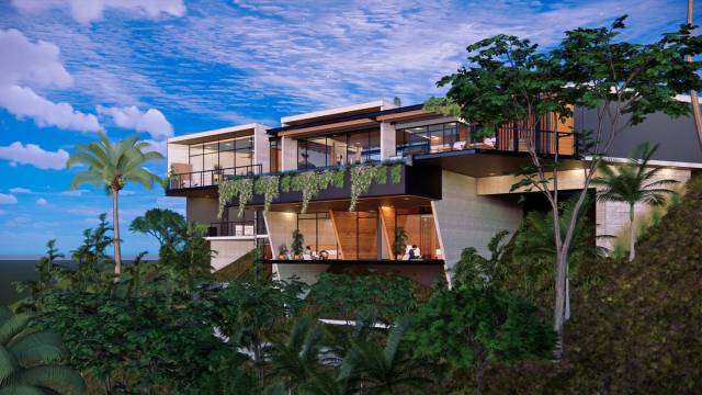 Villa neuve en vente à Tamarindo avec vue sur le littoral.