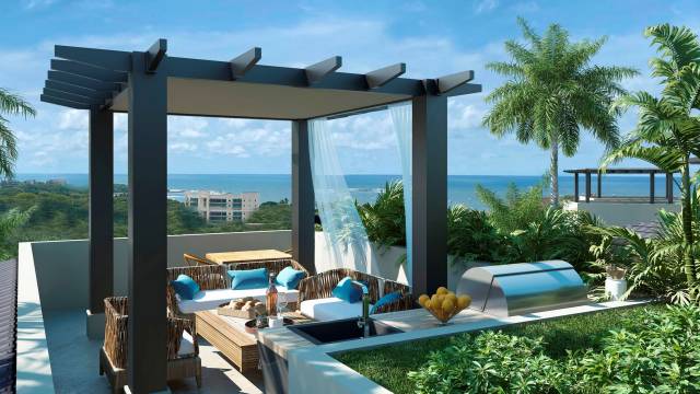 Beaux appartements avec vue mer en vente à quelques minutes de marche de la plage de Tamarindo.